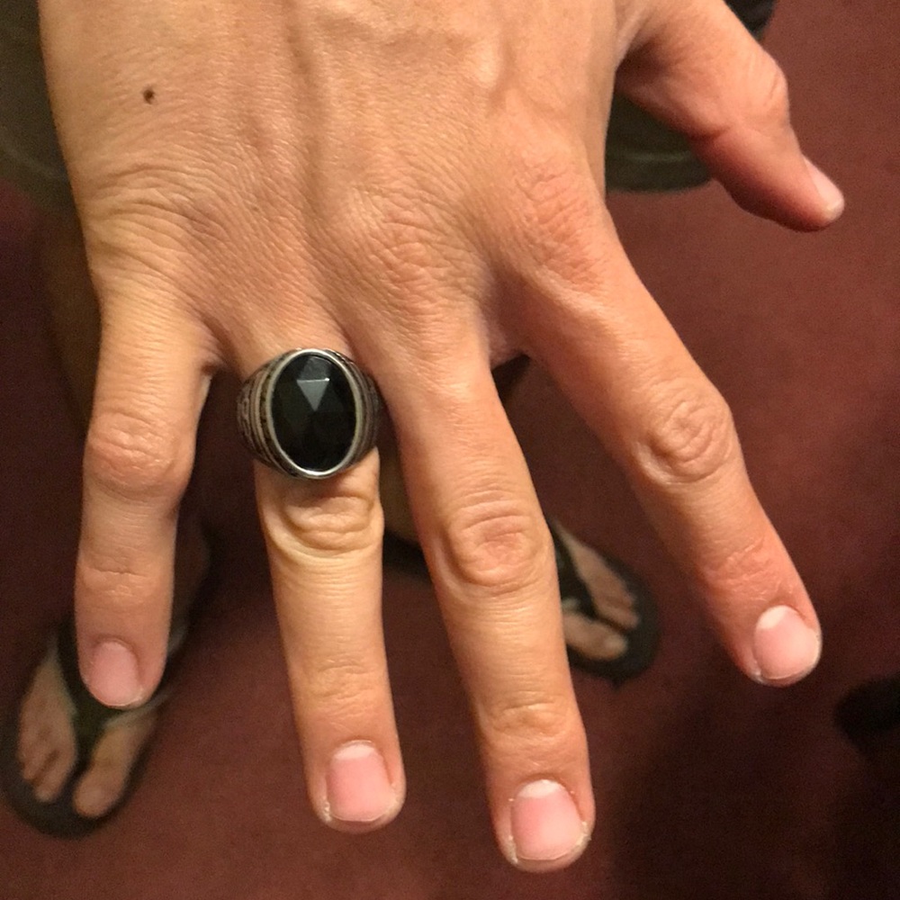 Onyx ring (size 9.5ish)